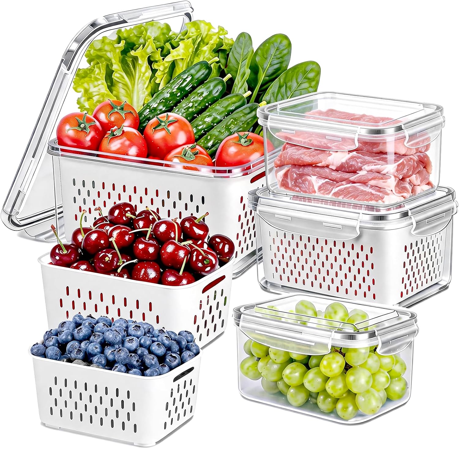Stackable vented produce storage bins