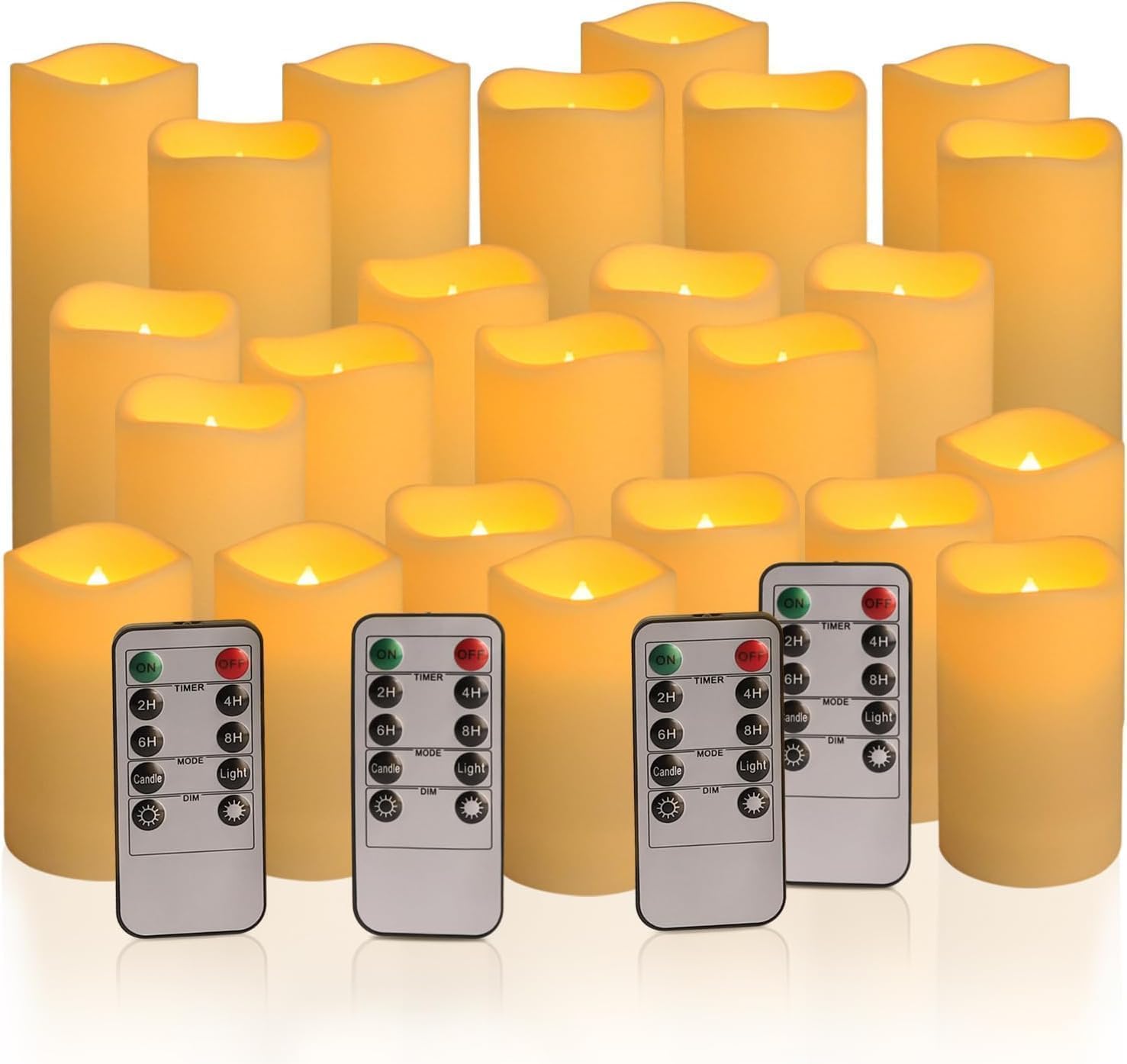 Flameless candles set