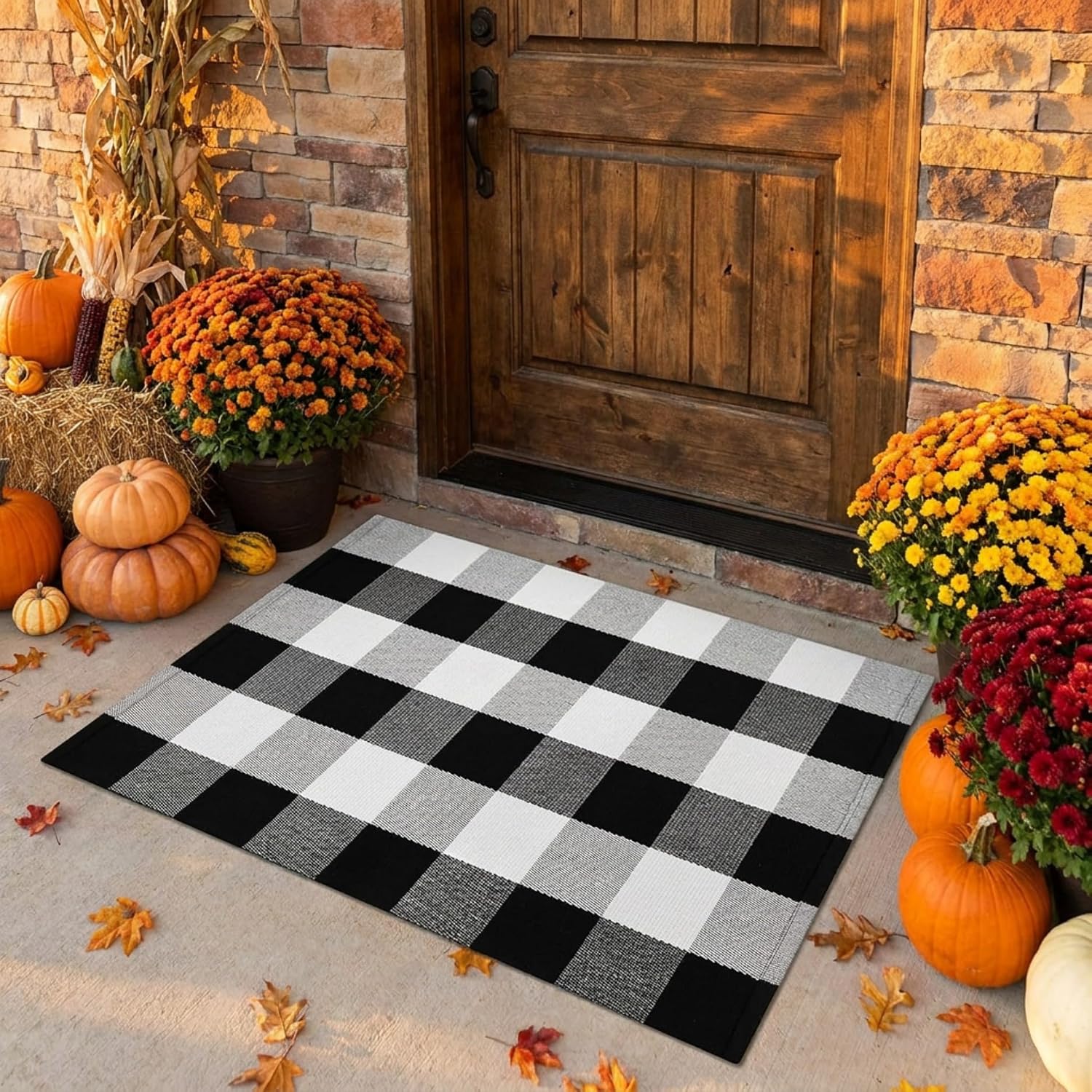 Buffalo check doormat