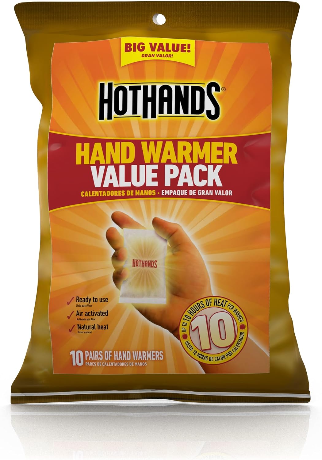Air-activated hand warmers bulk pack