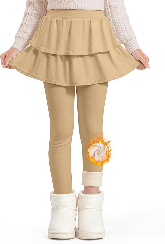 Fleece-lined kids' tights
