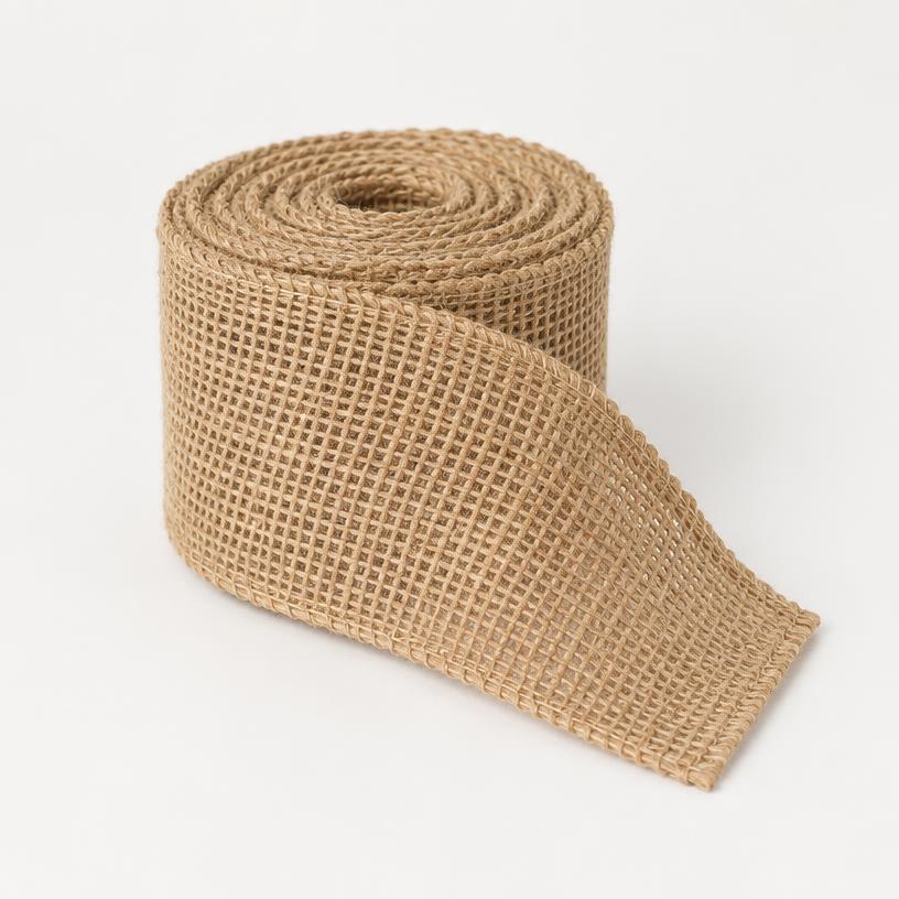 Roll of natural burlap