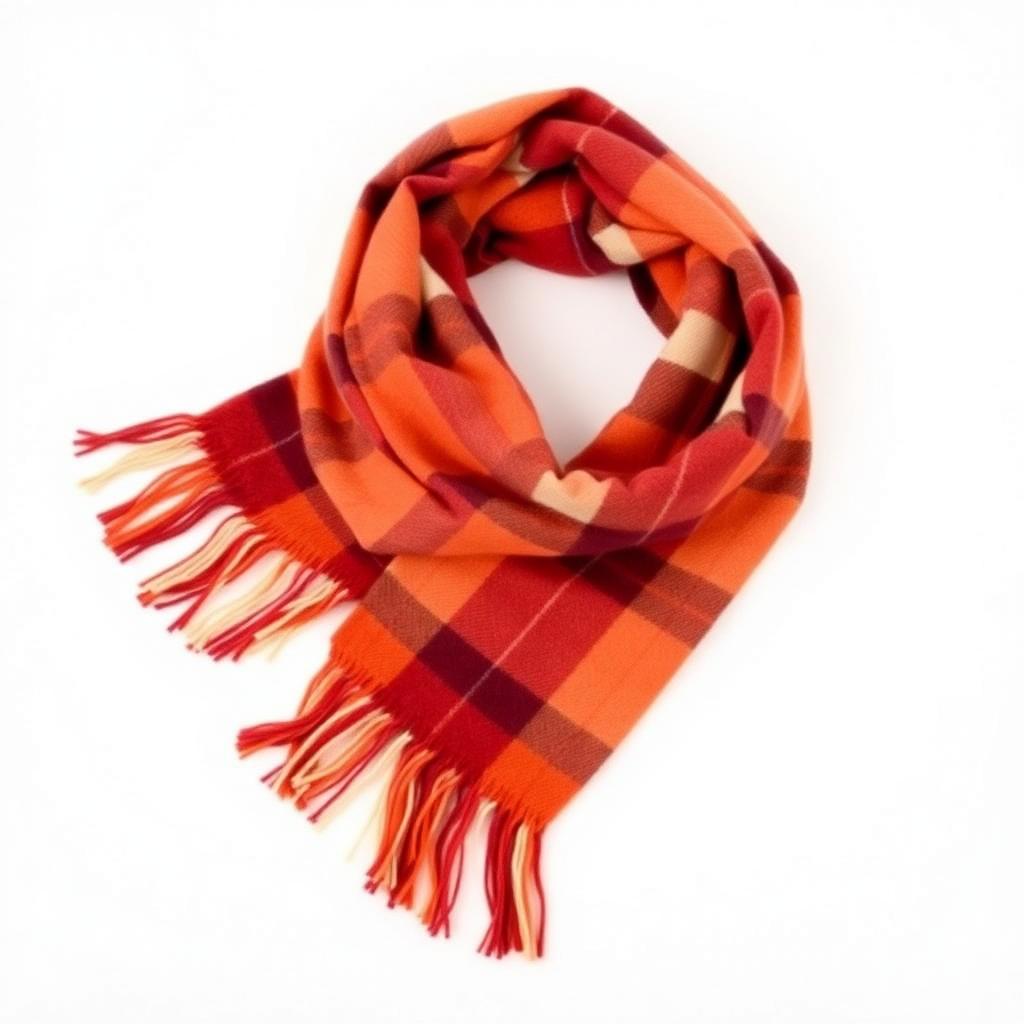 Cozy plaid scarf